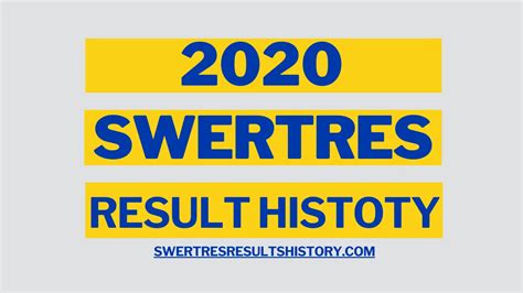 swertres result 2020 history